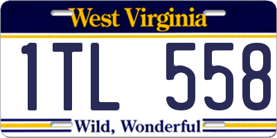 WV license plate 1TL558