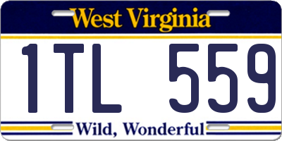 WV license plate 1TL559