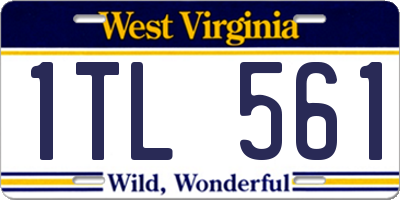 WV license plate 1TL561