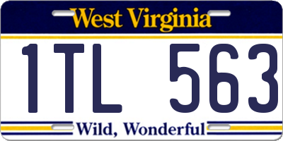 WV license plate 1TL563