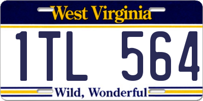 WV license plate 1TL564