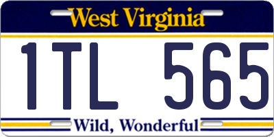 WV license plate 1TL565