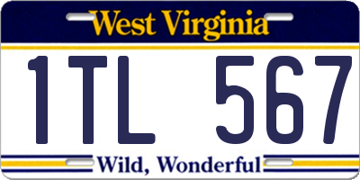 WV license plate 1TL567