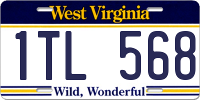 WV license plate 1TL568