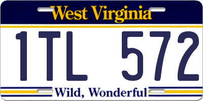 WV license plate 1TL572
