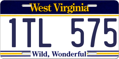 WV license plate 1TL575