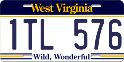 WV license plate 1TL576