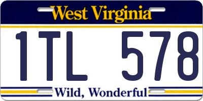 WV license plate 1TL578