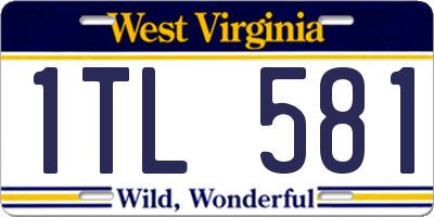 WV license plate 1TL581