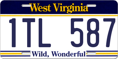WV license plate 1TL587