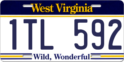 WV license plate 1TL592
