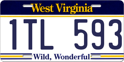 WV license plate 1TL593