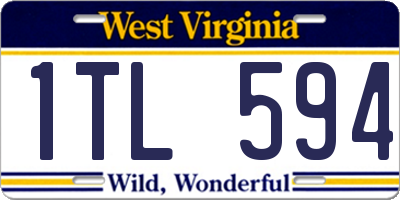 WV license plate 1TL594
