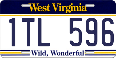 WV license plate 1TL596