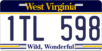 WV license plate 1TL598