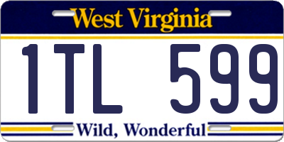 WV license plate 1TL599