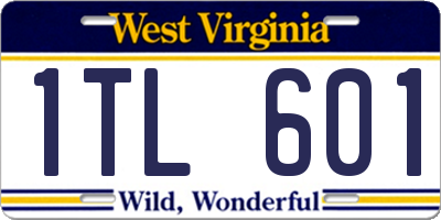 WV license plate 1TL601