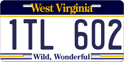 WV license plate 1TL602