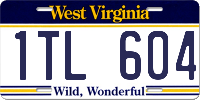 WV license plate 1TL604
