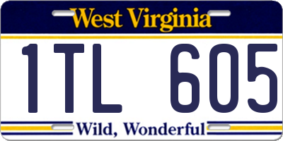 WV license plate 1TL605