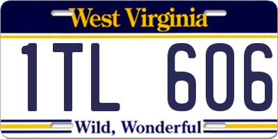 WV license plate 1TL606