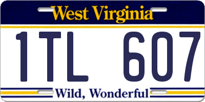 WV license plate 1TL607