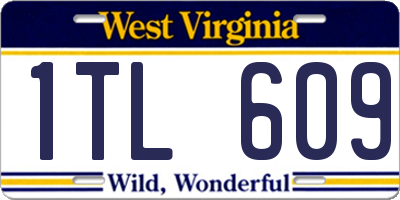 WV license plate 1TL609