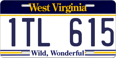 WV license plate 1TL615