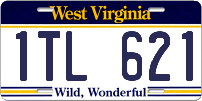 WV license plate 1TL621