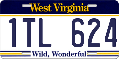 WV license plate 1TL624