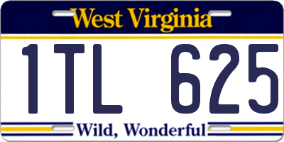 WV license plate 1TL625