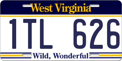 WV license plate 1TL626