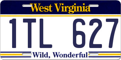 WV license plate 1TL627