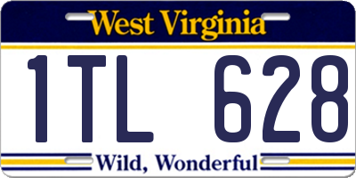 WV license plate 1TL628