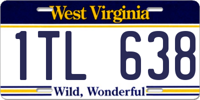 WV license plate 1TL638