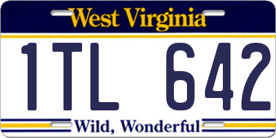 WV license plate 1TL642