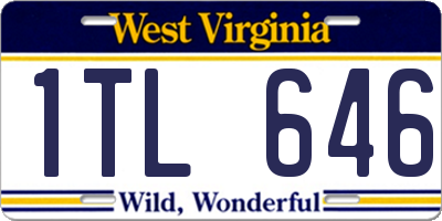 WV license plate 1TL646