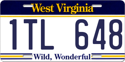 WV license plate 1TL648