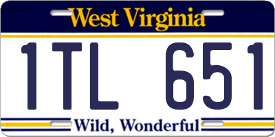 WV license plate 1TL651