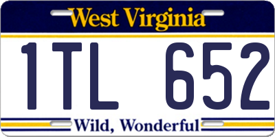 WV license plate 1TL652