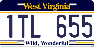 WV license plate 1TL655