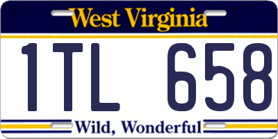 WV license plate 1TL658