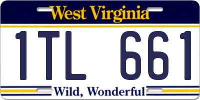 WV license plate 1TL661