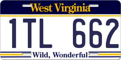 WV license plate 1TL662