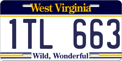WV license plate 1TL663