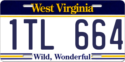 WV license plate 1TL664