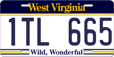 WV license plate 1TL665