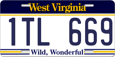 WV license plate 1TL669