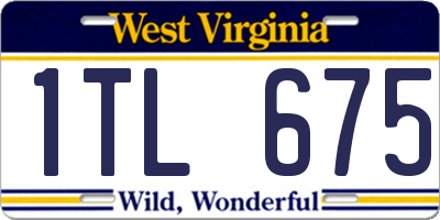 WV license plate 1TL675