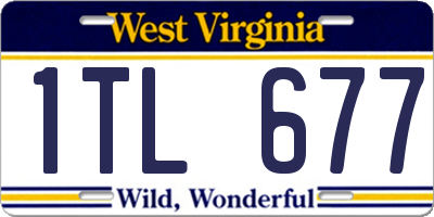 WV license plate 1TL677